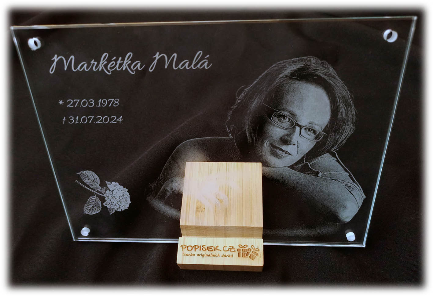 gravírování fotografie do skla
