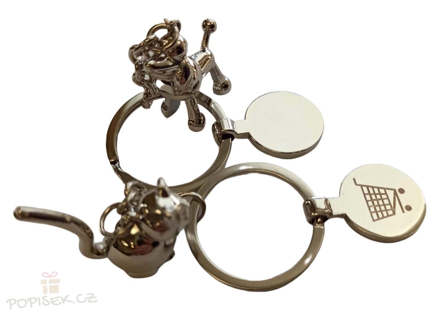 Přívěsek - košíkovač na odemykání nákupních košíků - kočka