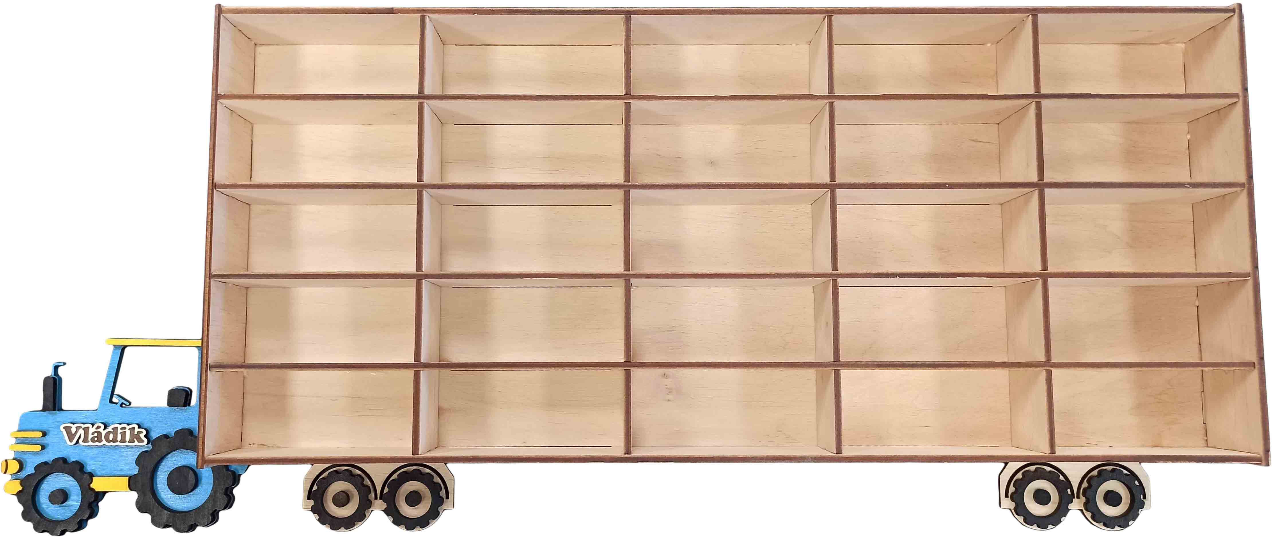 Dětská polička na autíčka – TRAKTOR 🚜 (malá)