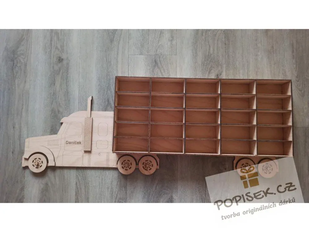Dětská polička na autíčka – TRUCK 🚛 malá