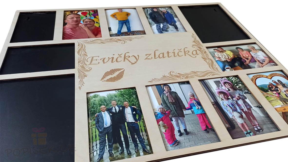 Dřevěný rámeček na fotky