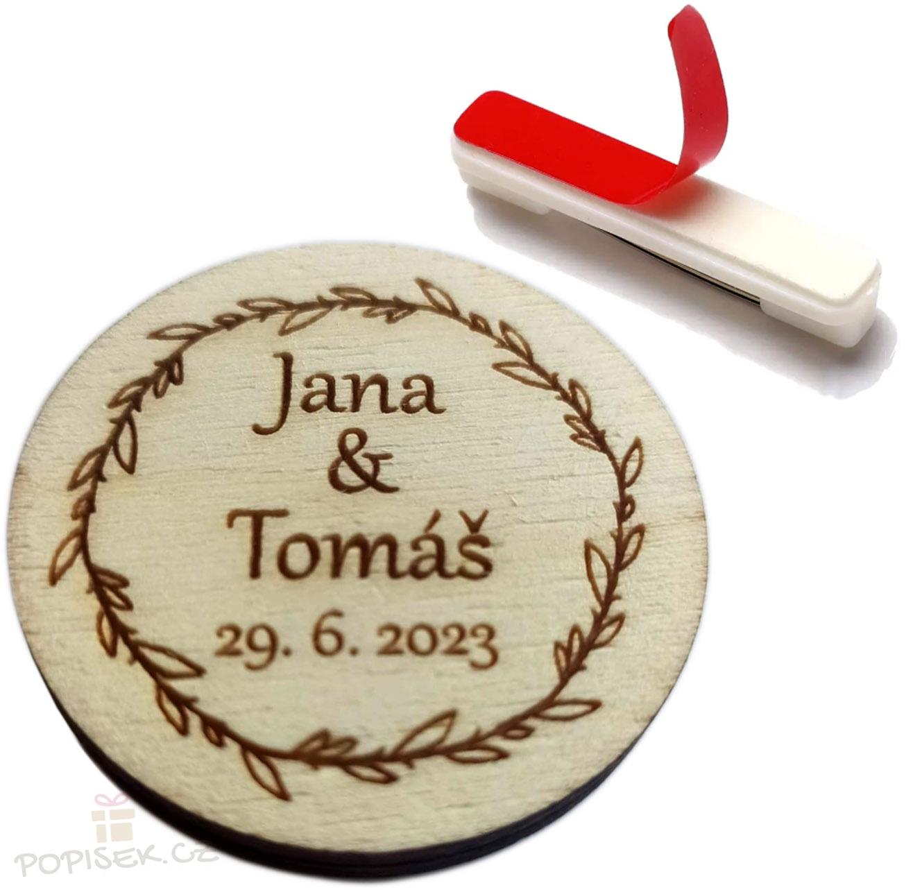 Dřevěná placka II s textem / fotkou