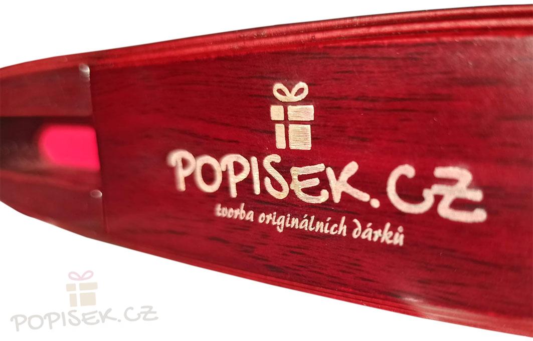 Dřevěná propiska s textem - vč. pouzdra