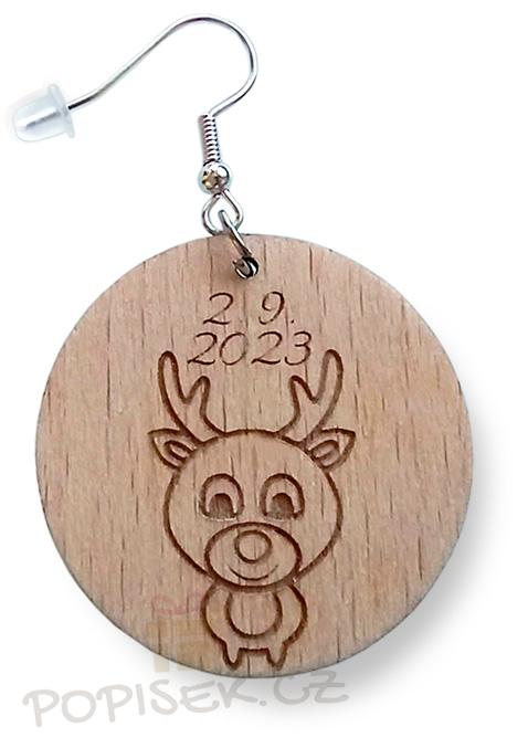 Dřevěné náušnice - kruh