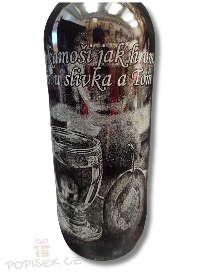 Pivní láhev s fotografií - 0,5l (text)