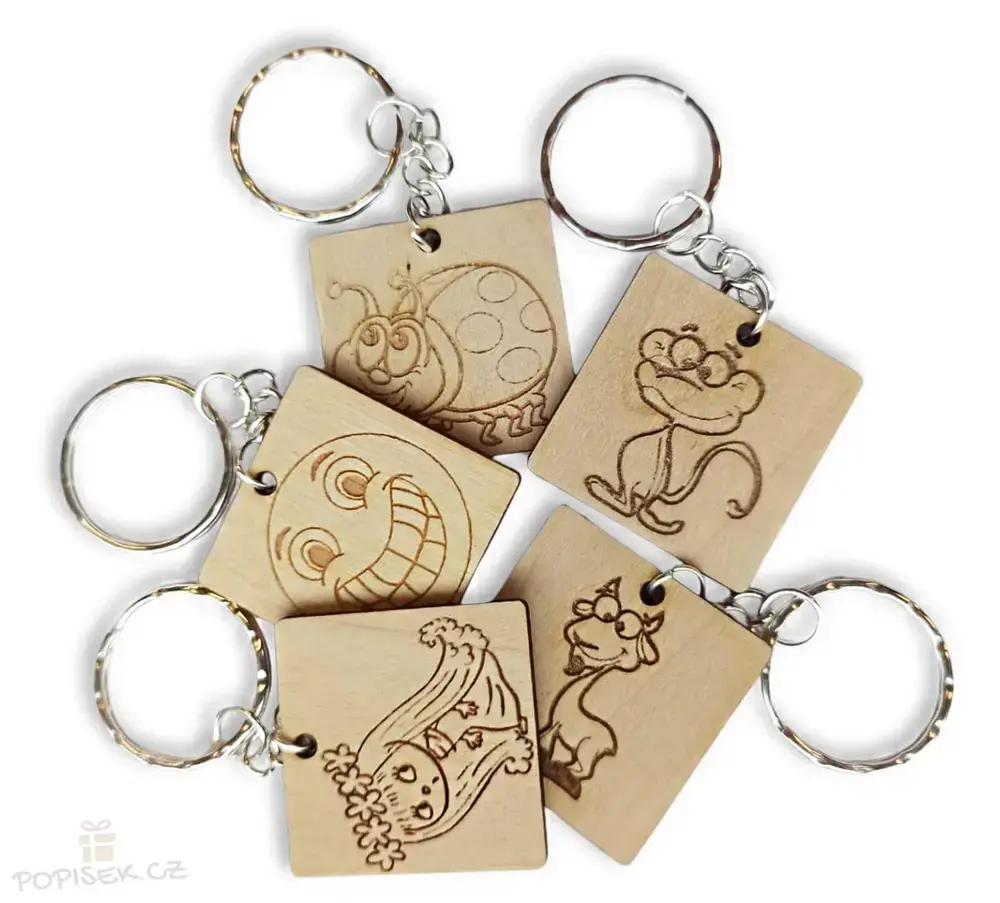 Dřevěný přívěšek 3,5x3,5 cm