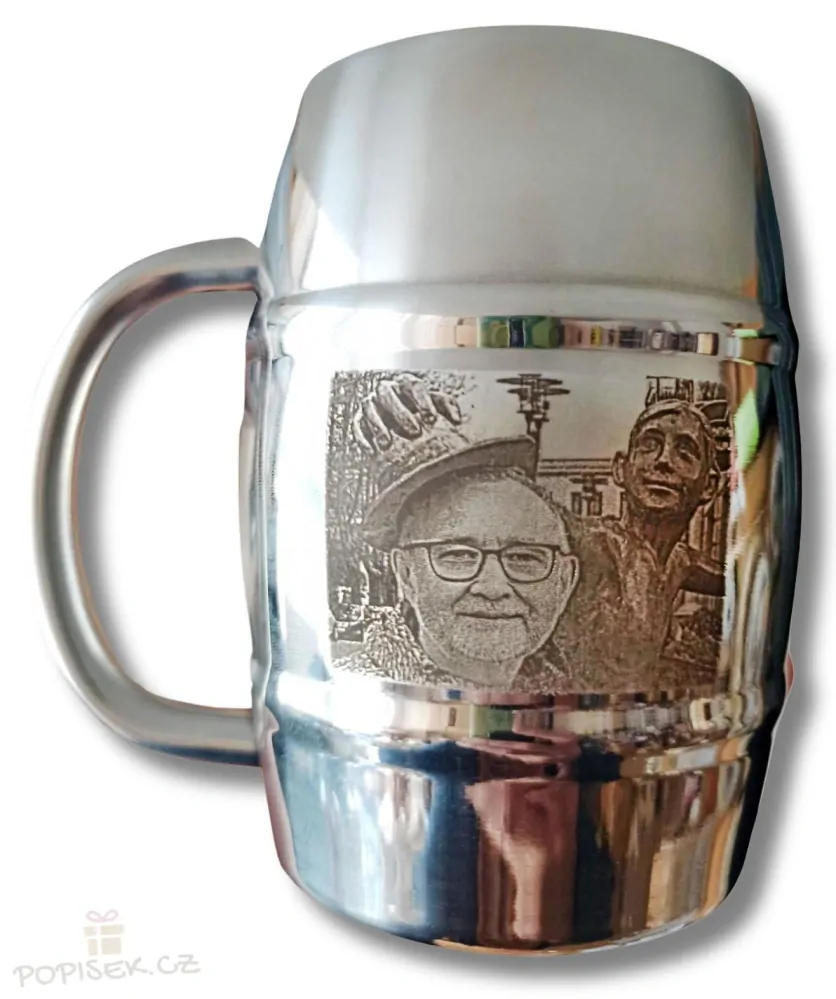 Nerezový "půllitr" se jménem / fotkou - 0,4l