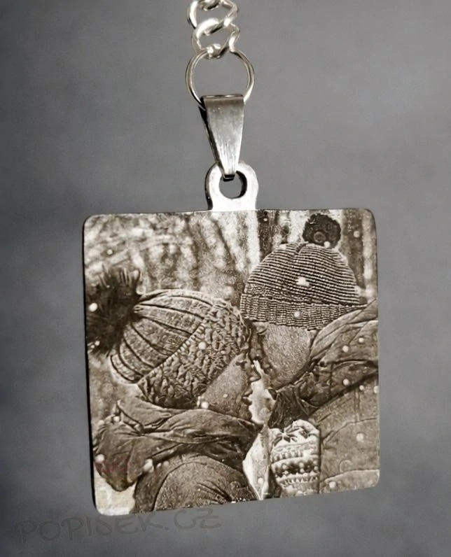 Přívěsek s fotkou, 33x33 mm