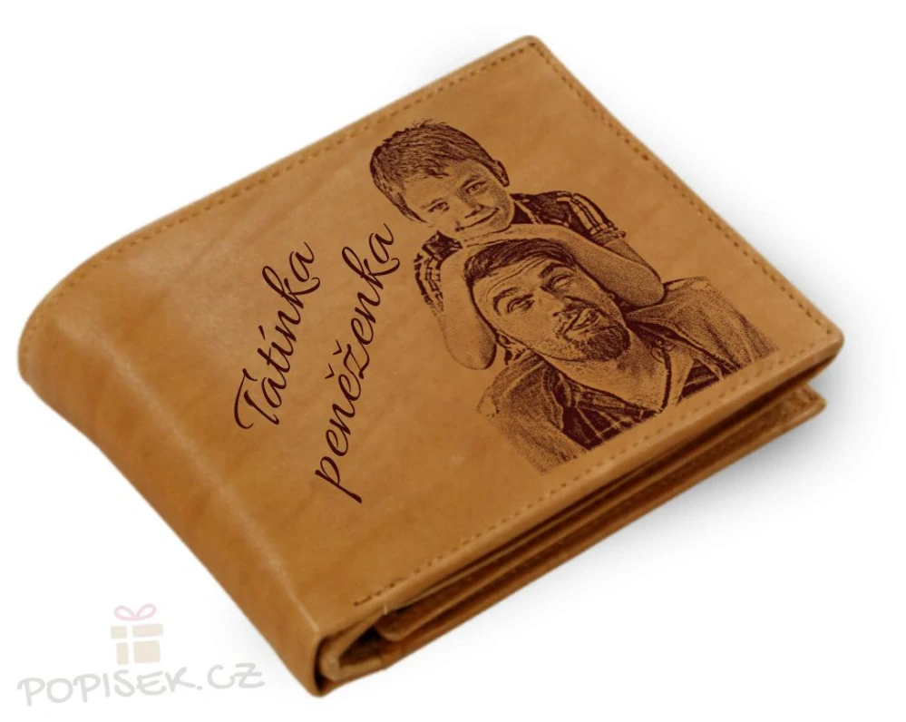 Kožená peněženka s fotkou III - na šířku