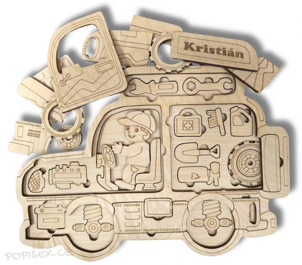 Skládací autíčko se jménem