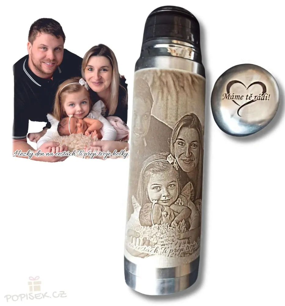 Nerezová termoska 0,5l - gravírovat do obou dílů