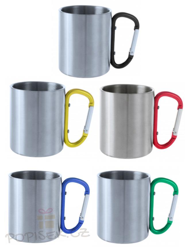 Nerezový hrnek 0,2l s karabinou