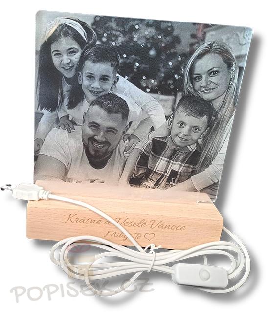 Lampička s fotografií / textem II - 3x AAA baterie