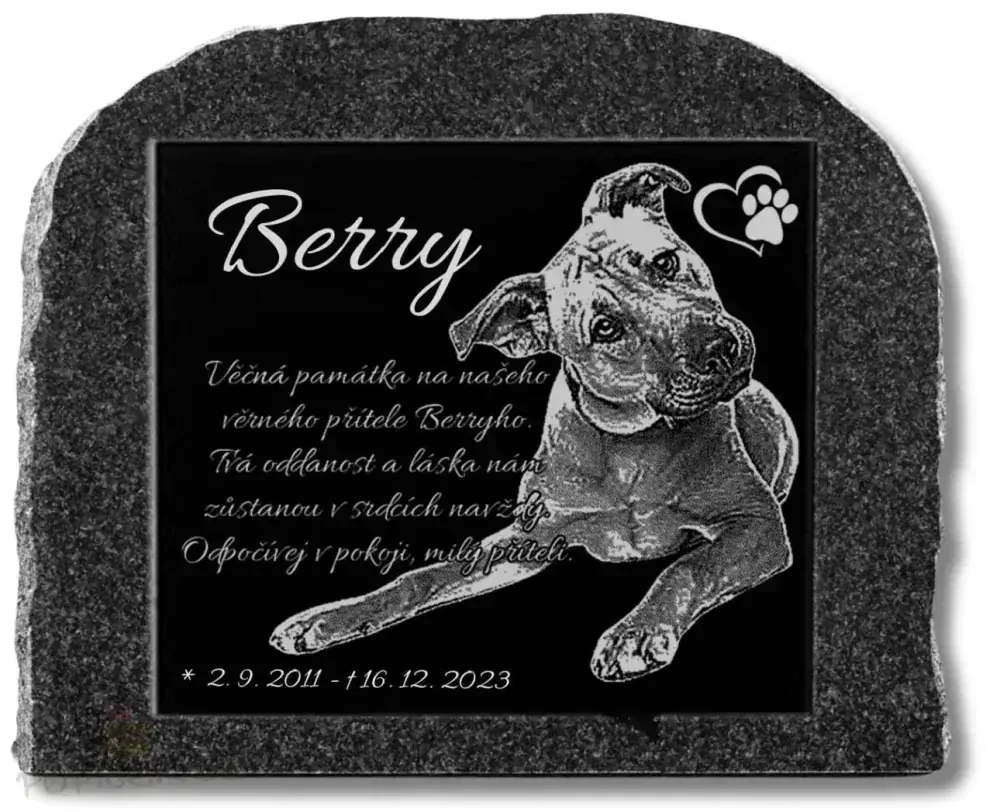 Náhrobní skleněná deska A2-A5 sklo