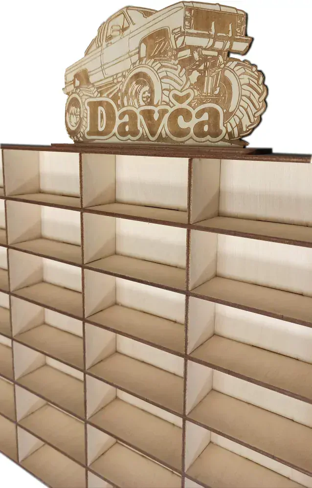 Dětská polička na autíčka – GARÁŽ II