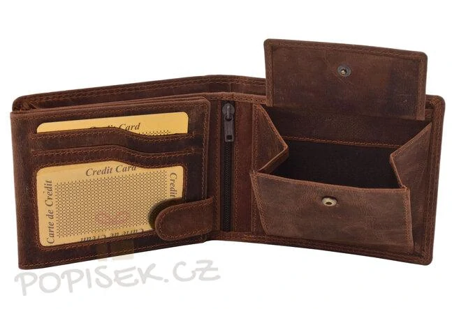 Kožená peněženka s fotkou II - na šířku