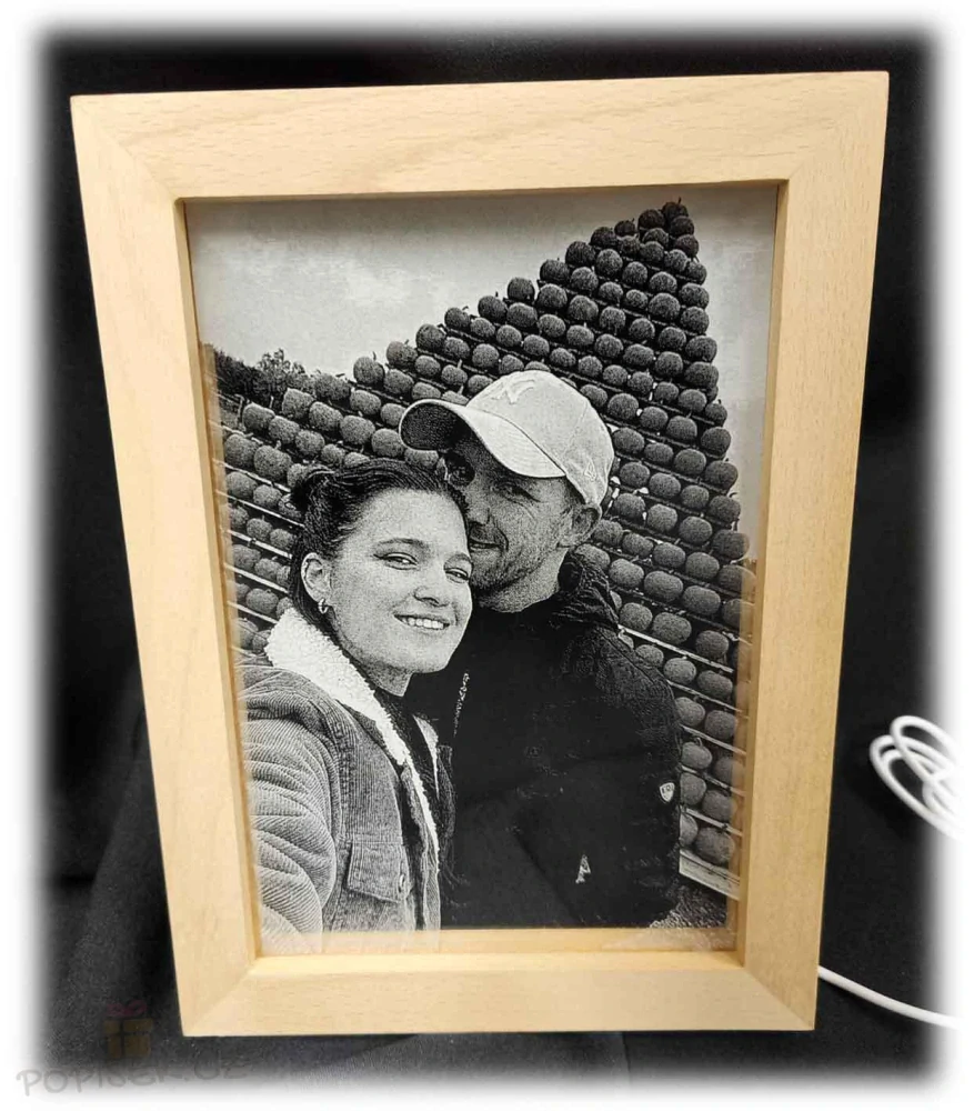 Lampička s fotografií / textem