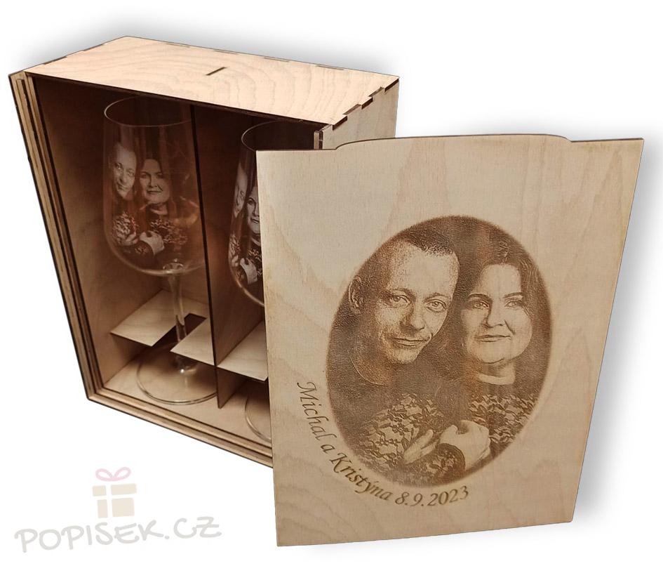 Krabice na sklenice od vína - bez textu