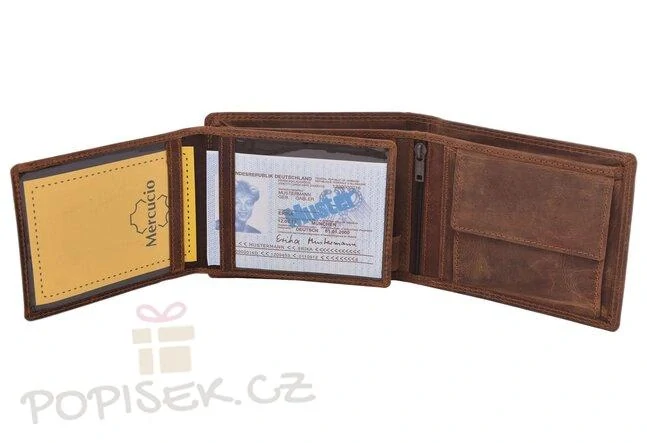 Kožená peněženka s fotkou II - na šířku