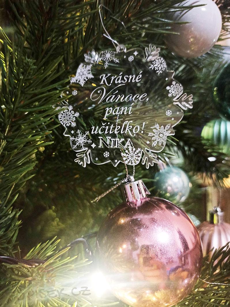 🎄Vánoční ozdoba pr. 7cm - plexi