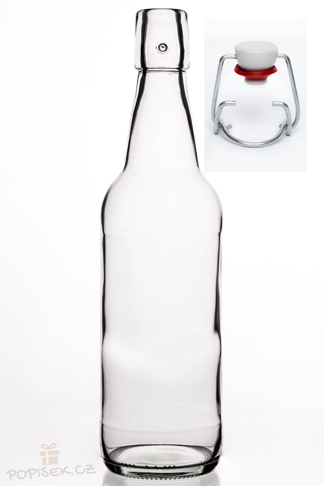 Pivní láhev s fotografií - 0,5l (text)