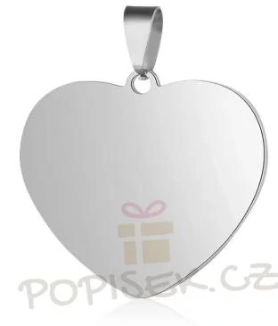 Přívěsek s fotkou srdce ❤️ 34x31 mm