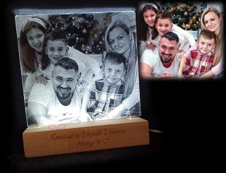Lampička s fotografií / textem II