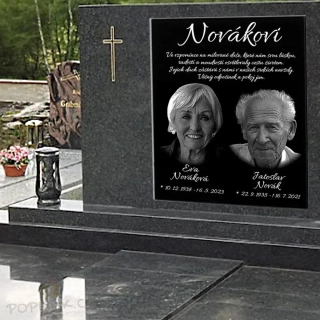 Náhrobní skleněná deska A2-A5 sklo