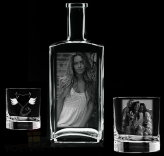 Whisky set s gravírováním - 0,5l a 2x 0,38l